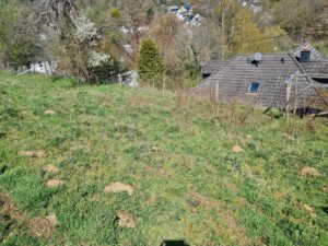 oberes Terrassen Grundstück Sicht EFH